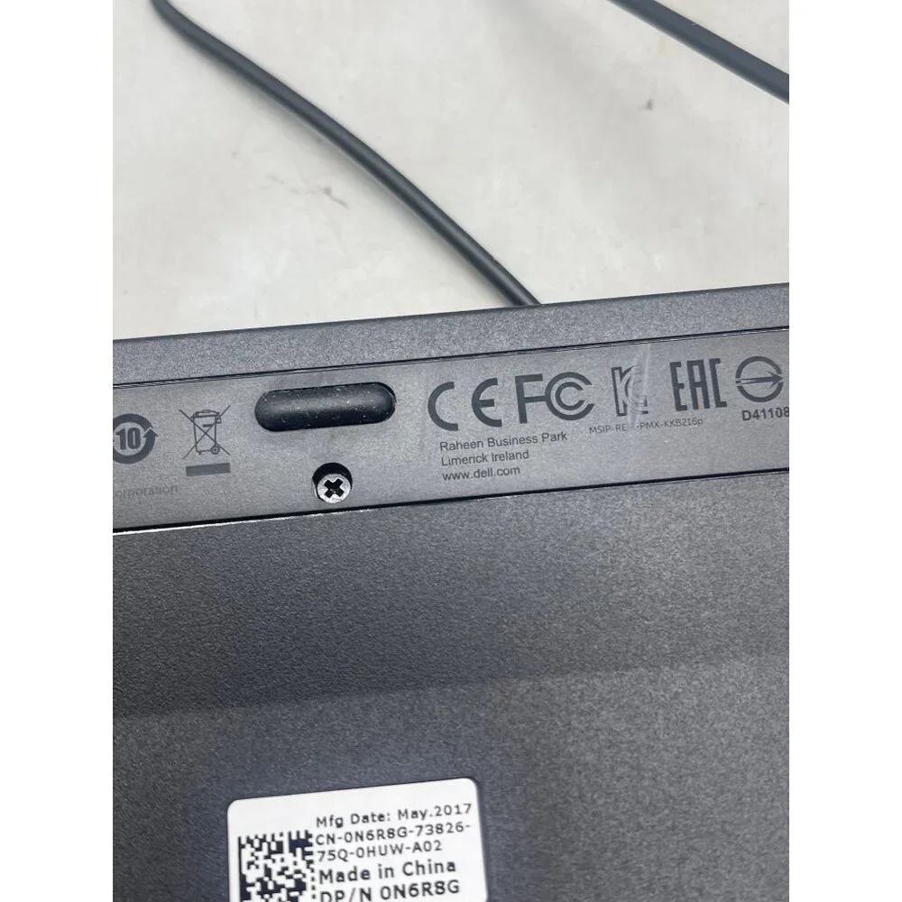 dell keyboard USB wire kb-216 black slim READ